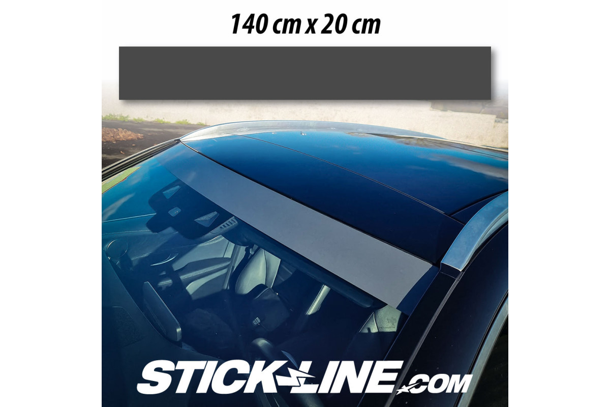 Bande pare Soleil - Bandeau pare brise Standard droit - stick line couleur uni