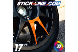 4 Stickers jante SPEELINE Corse type 2120 17"