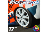 Stickers jante Speedline Clio 3 Cup  RS Renault Sport 17"