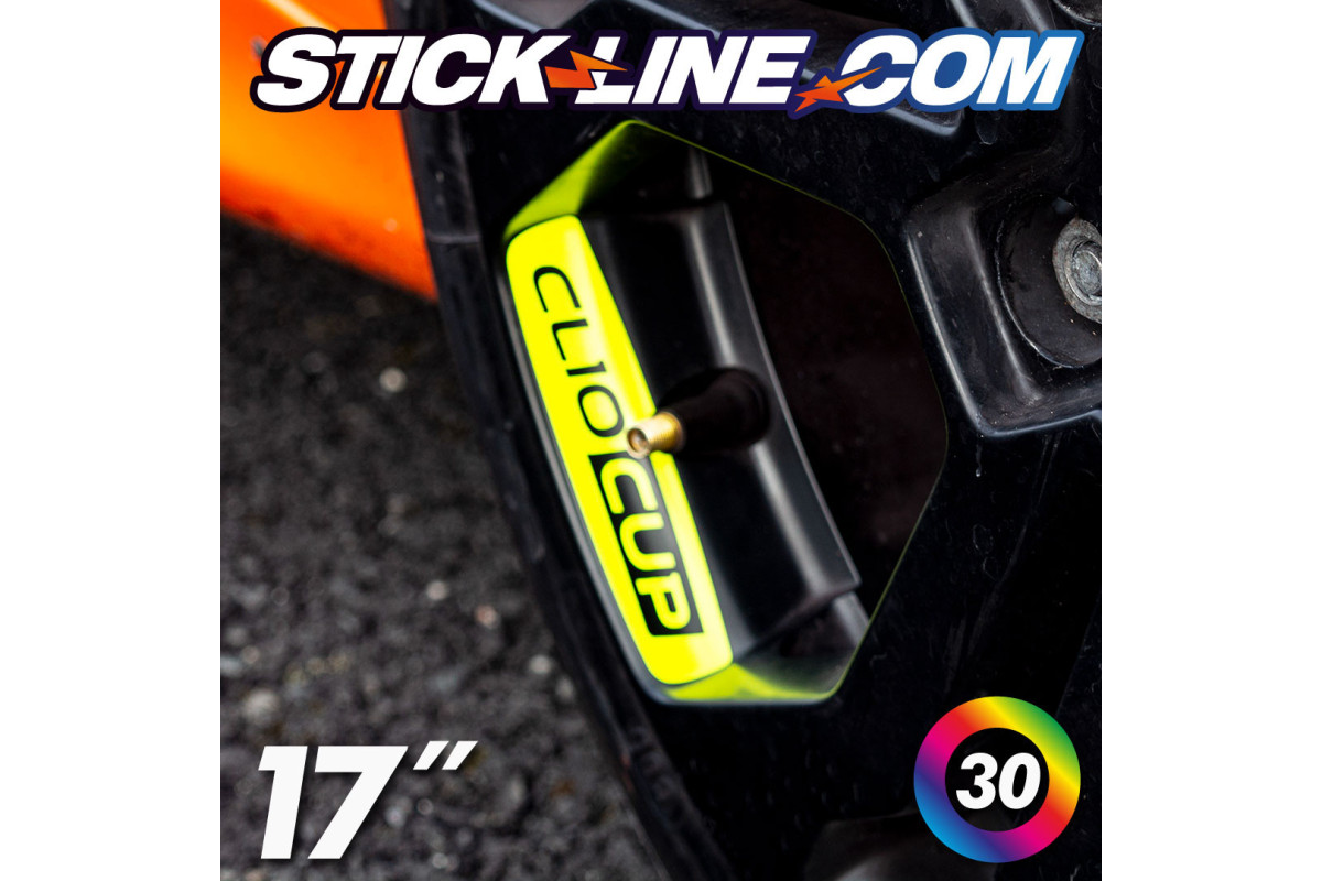 Pack 4 Stickers jantes speedline Clio 4 Cup RS Renault Sport 17"