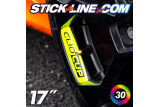 Pack 4 Stickers jantes speedline Clio 4 Cup RS Renault Sport 17"