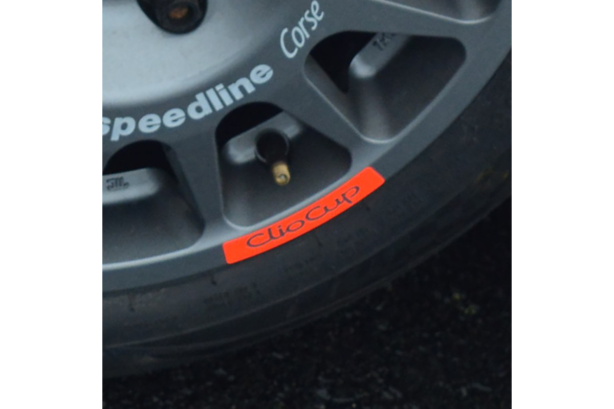 Pack 4 Stickers jantes Speedline type 2118 Renault clio 15"