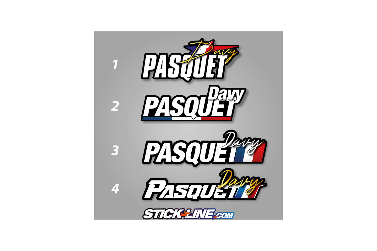 Noms lettrage casque 100% Stick Line