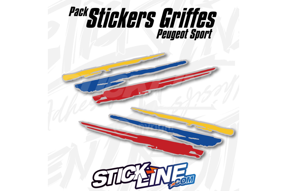 Pack 2 Stickers Griffes Peugeot Sport – 106 Rallye | Stick Line