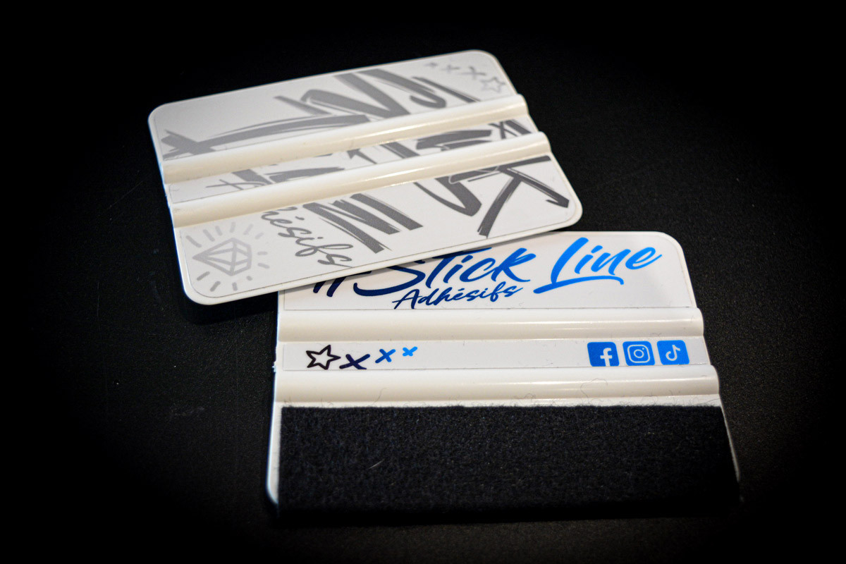 Raclette de pose - Stickline bleu/gris I Outil stickers & kits déco