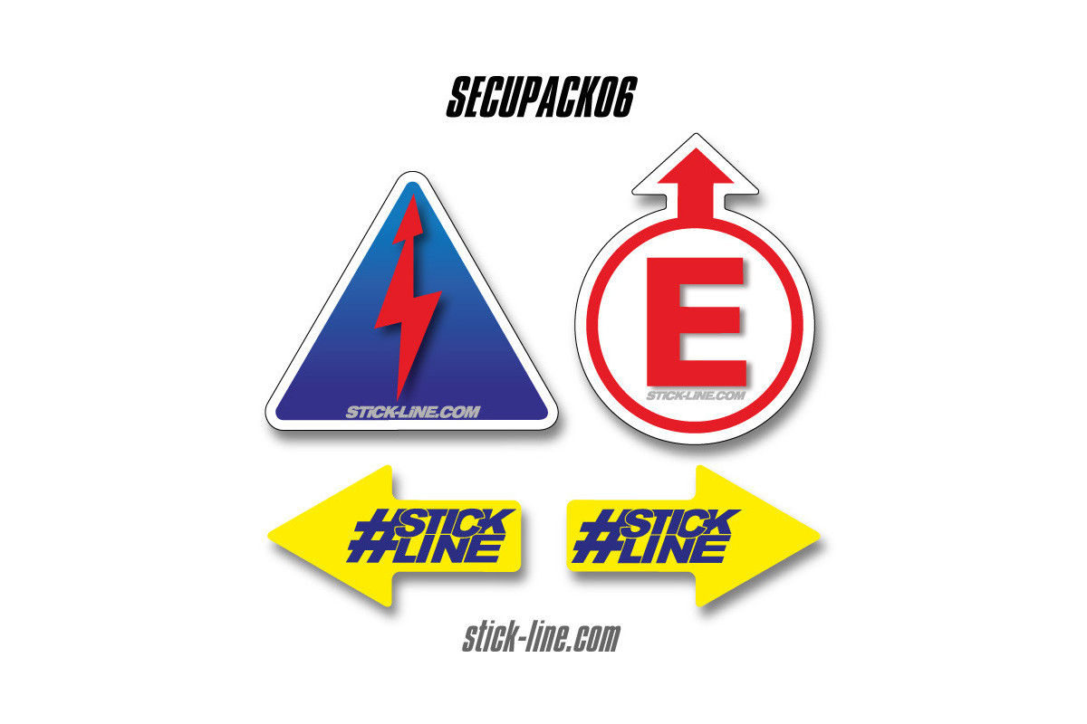 Pack Stickers Obligatoires FFSA 06 Jaune – Pack Sécurité Stick Line