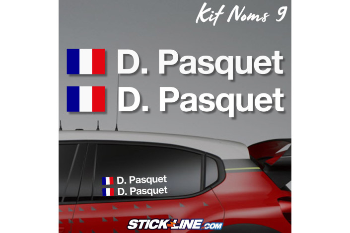 Kit nom “9” type Championnat de france | STICKLINE