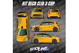 Kit Déco Clio 3 RS Damiers Style Clio Cup | Stickline