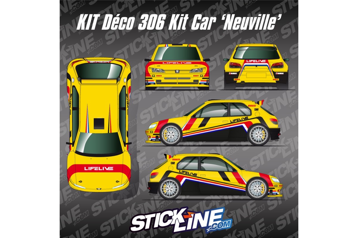 Kit Déco Peugeot 306 Kit Car Style Neuville | Stickline