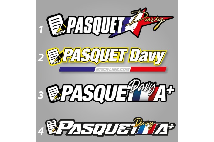 Kit nom lettrage 100% Stick Line – Co-pilote V2 | Personnalisation Véhicules