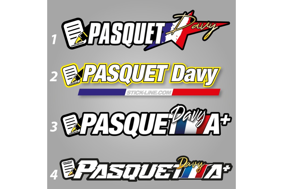 Kit nom lettrage 100% Stick Line – Co-pilote V2 | Personnalisation Véhicules