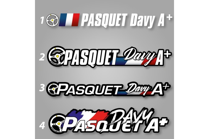 Kit nom lettrage 100% Stick Line – Pilote V1 | Personnalisation Véhicules