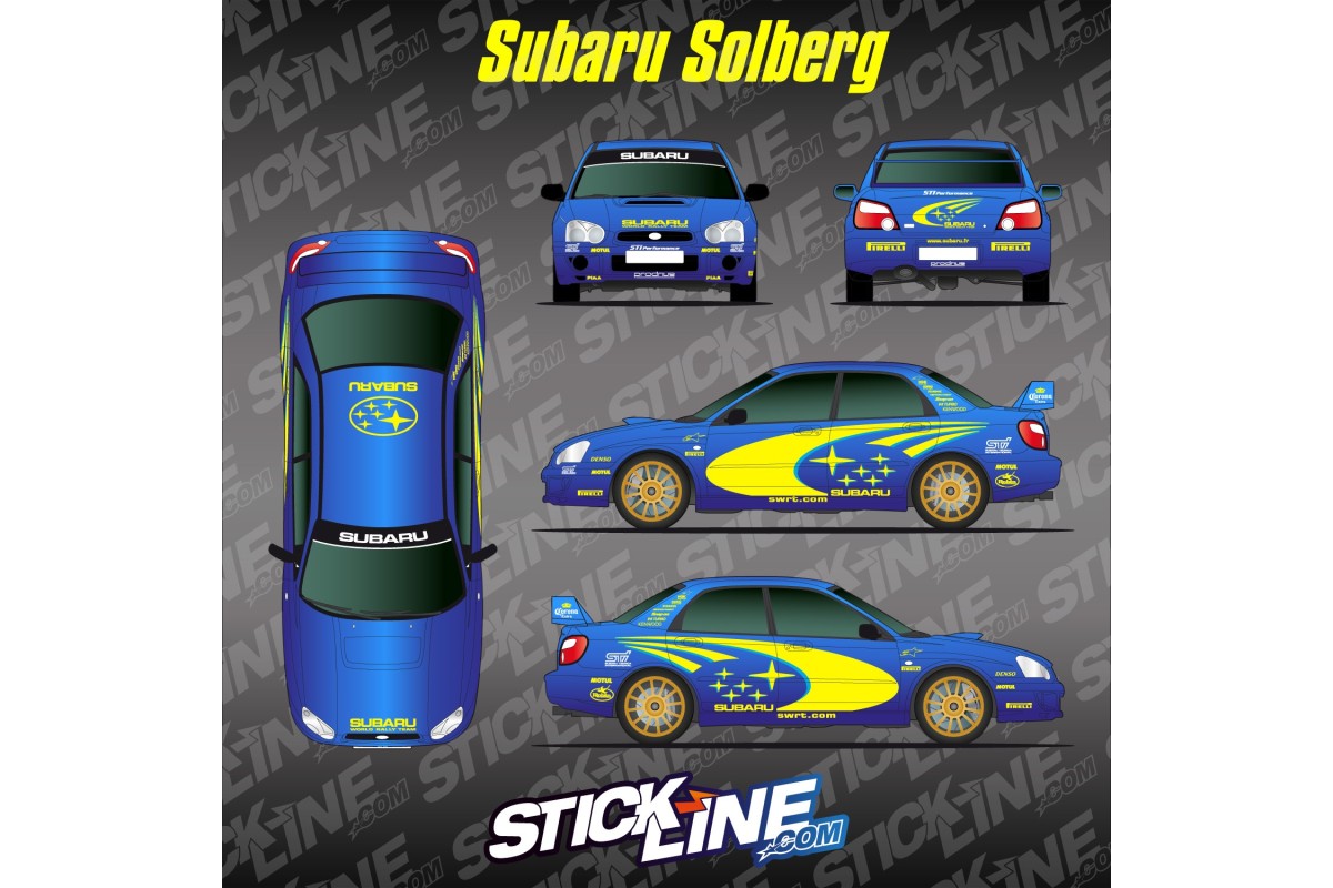 Kit déco Replica Subaru WRC Solberg | Stickers Subaru Impreza Rallye