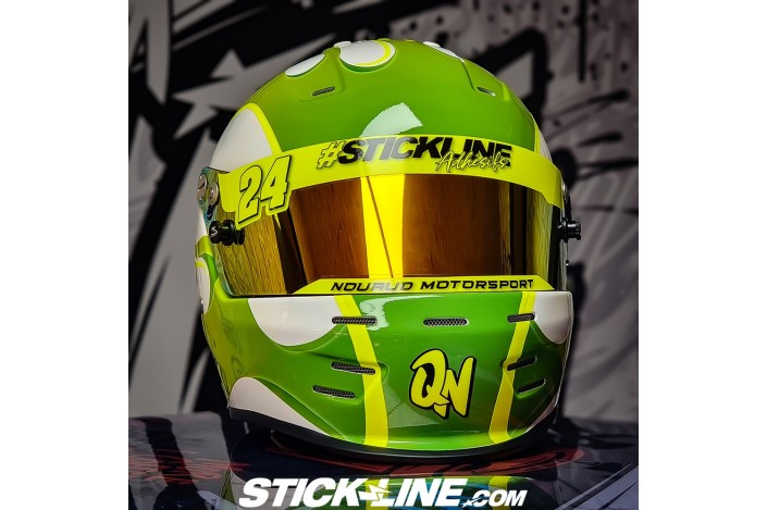 Sticker visière 100 % personnalisé | Casque rallye, karting et circuit