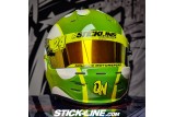 Sticker visière 100 % personnalisé | Casque rallye, karting et circuit