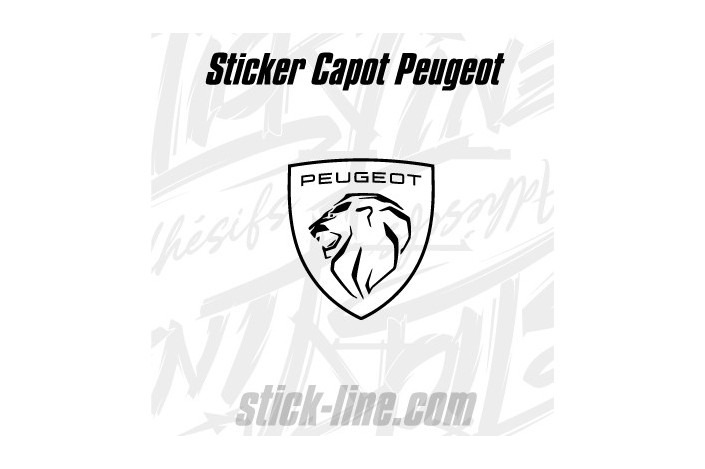Stickers Toit Peugeot Sport 52x57cm Noir – Stickline Adhésifs