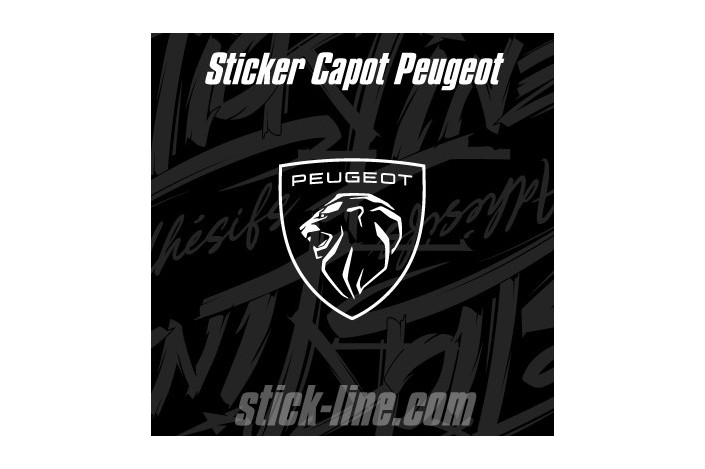 Stickers Toit Peugeot Sport 52x57cm Noir – Stickline Adhésifs