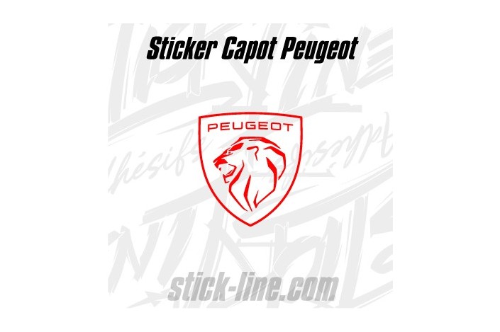 Stickers Toit Peugeot Sport 52x57cm Noir – Stickline Adhésifs