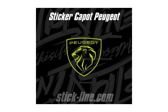 Stickers Toit Peugeot Sport 52x57cm Noir – Stickline Adhésifs