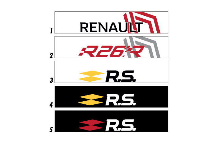 Bandeau de pare-brise Renault R26 & RS - Stick Line