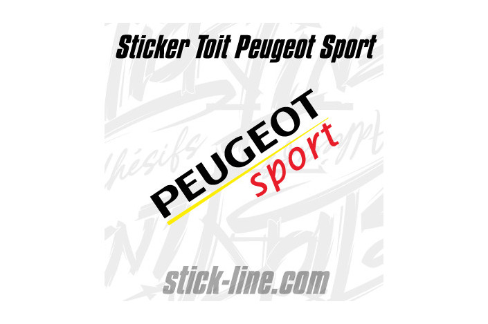 Stickers Toit Peugeot Sport 34x98cm – Stickline Adhésifs