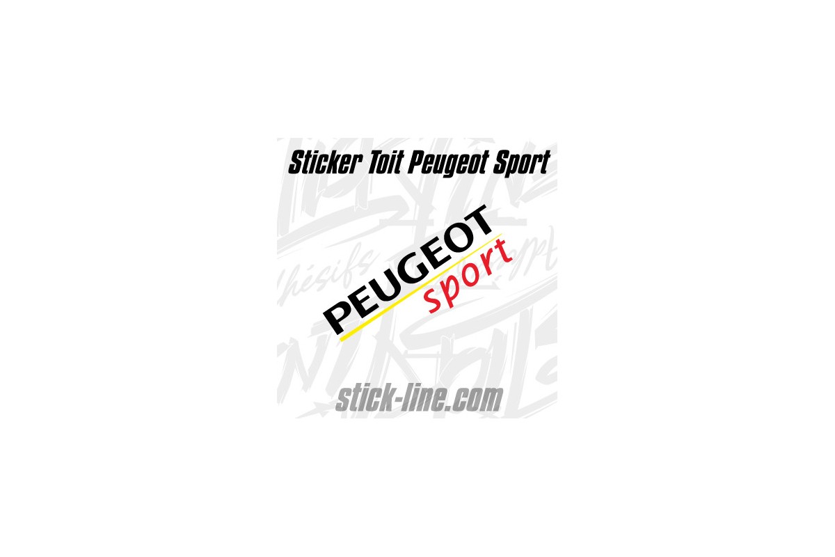 Sticker Toit Peugeot Sport 34x98cm – Stickline Adhésifs