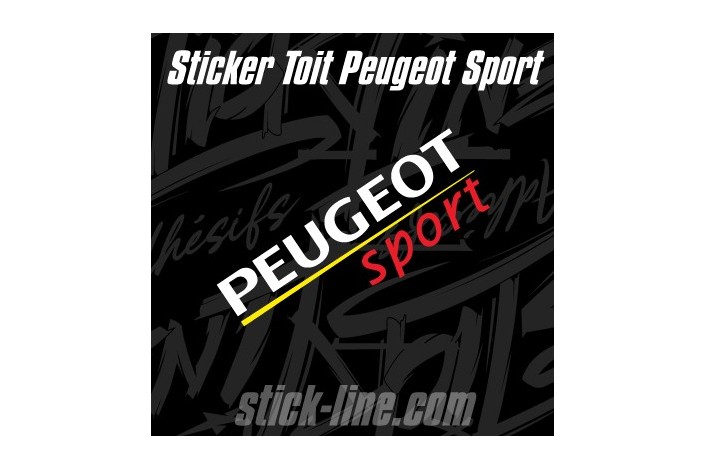Sticker Toit Peugeot Sport 34x98cm – Stickline Adhésifs