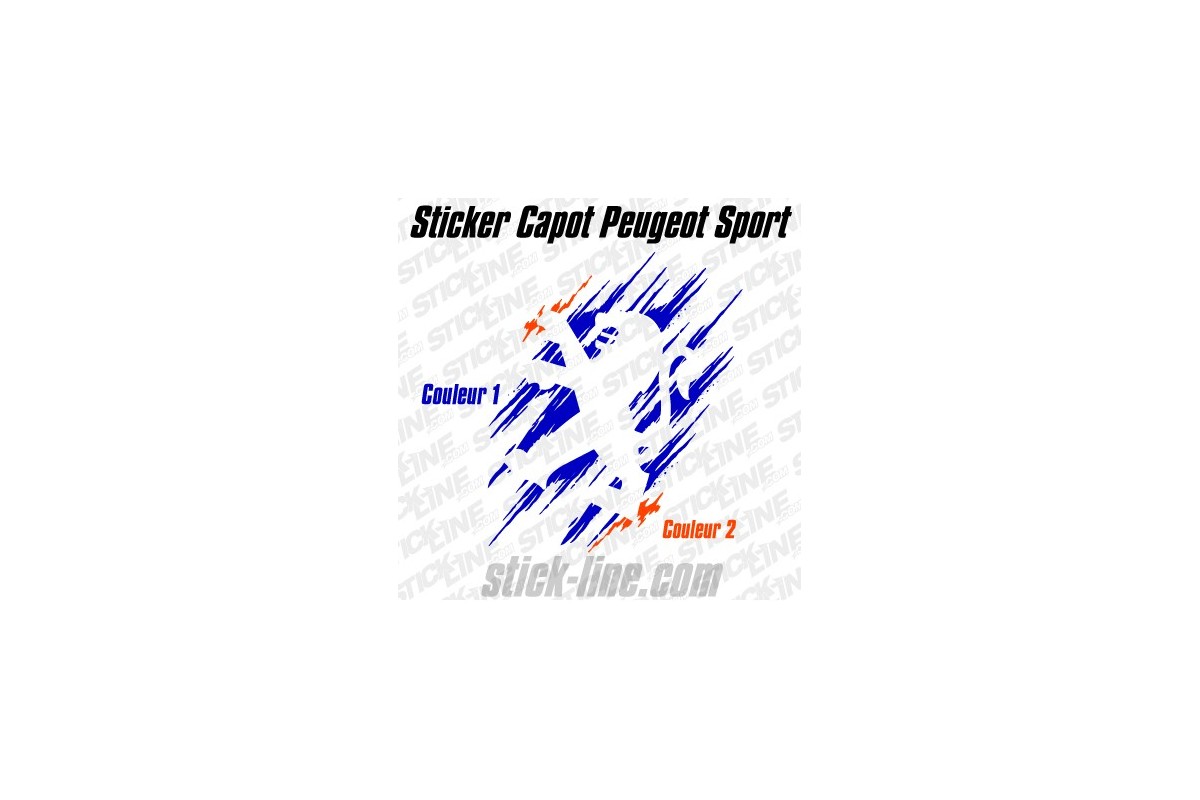 Stickers Toit Peugeot Sport Bleu 49x77cm – Stickline Adhésifs