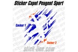 Stickers Toit Peugeot Sport Bleu 49x77cm – Stickline Adhésifs