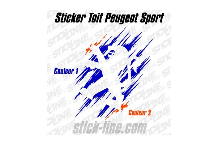 Stickers Toit Peugeot Sport 116x73 cm | Stickline Adhésifs