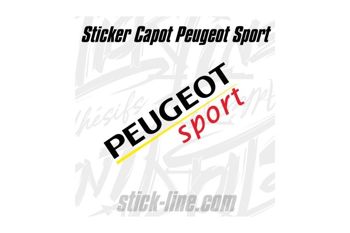 Sticker Toit Peugeot Sport 28x81cm – Stickline Adhésifs