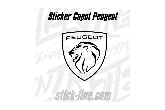 Sticker Toit Peugeot Sport 52x57cm Noir – Stickline Adhésifs