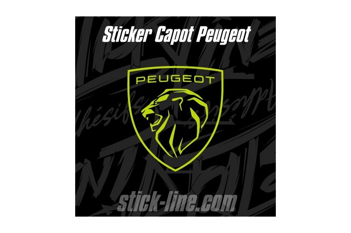 Sticker Toit Peugeot Sport 52x57cm Noir – Stickline Adhésifs