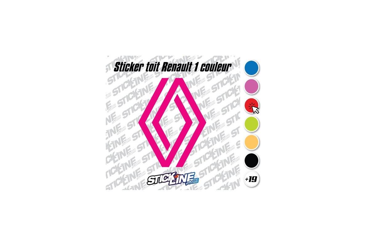 Sticker Toit Renault 1 couleur 62x85 cm – Stickline Adhésifs