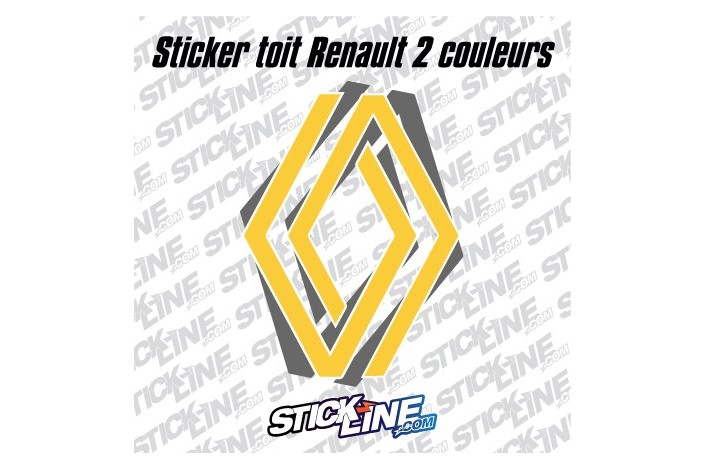 Sticker Toit Renault 2 couleurs 62x85cm – Stickline Adhésifs