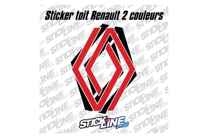 Sticker Toit Renault 2 couleurs 62x85cm – Stickline Adhésifs