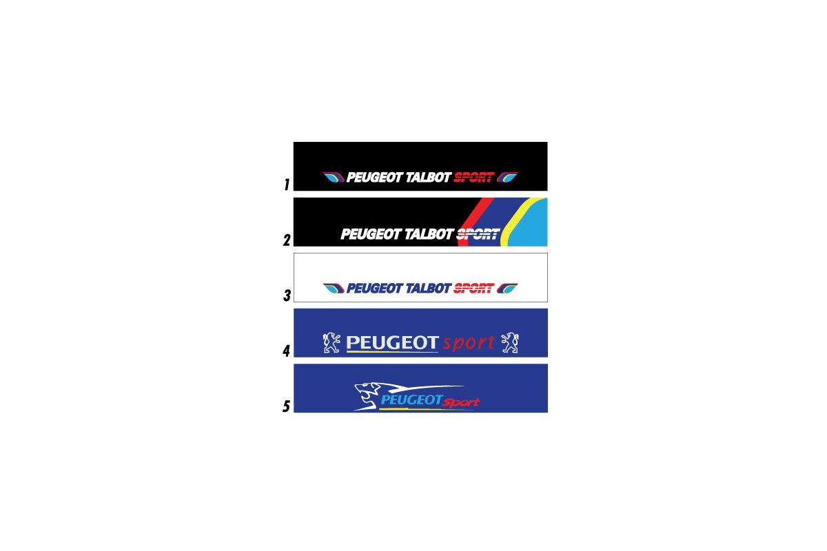 Bandeau de pare-brise Peugeot Talbot Sport & Peugeot Sport - Stick Line