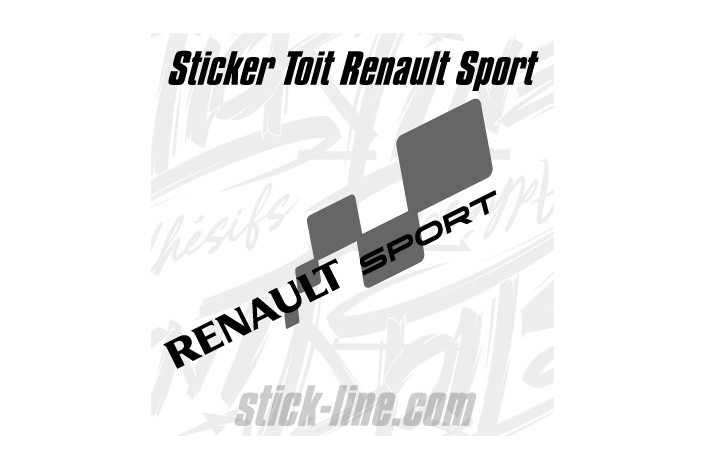 Sticker Toit Renault Sport  2 - 37x120cm | Stickline Adhésifs