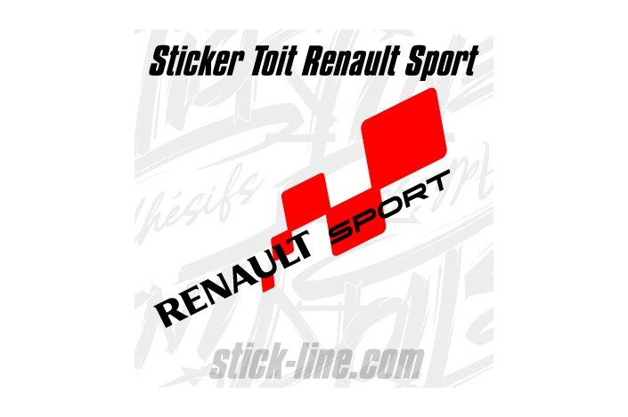 Sticker Toit Renault Sport  2 - 37x120cm | Stickline Adhésifs