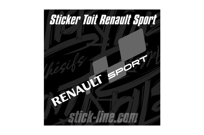 Sticker Toit Renault Sport  2 - 37x120cm | Stickline Adhésifs