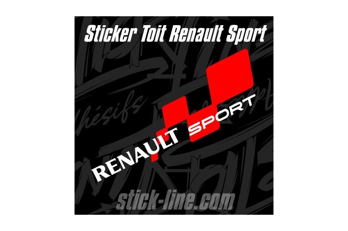 Sticker Toit Renault Sport  2 - 37x120cm | Stickline Adhésifs