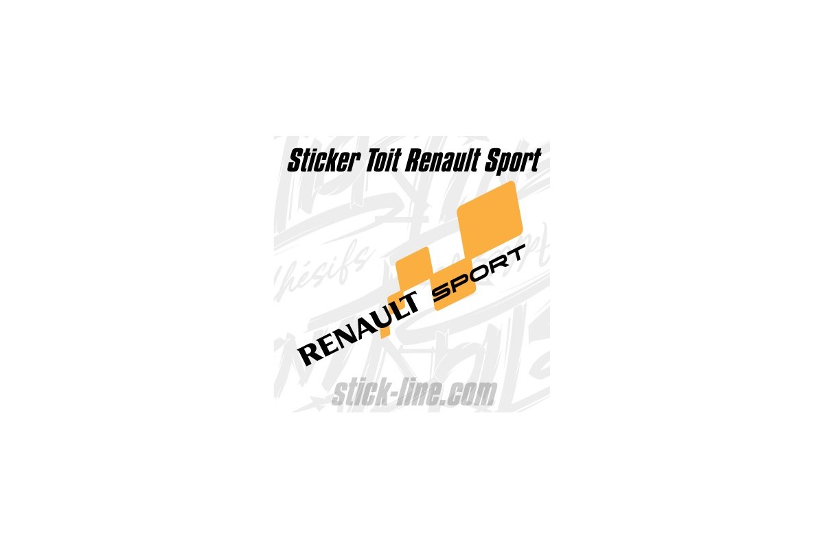 Sticker Toit Renault Sport  2 - 37x120cm | Stickline Adhésifs