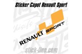 Sticker Capot Renault Sport  2 - 25x82cm | Stickline Adhésifs