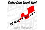 Sticker Capot Renault Sport  2 - 25x82cm | Stickline Adhésifs
