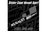 Sticker Capot Renault Sport  2 - 25x82cm | Stickline Adhésifs