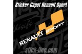 Sticker Capot Renault Sport  2 - 25x82cm | Stickline Adhésifs