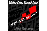 Sticker Capot Renault Sport  2 - 25x82cm | Stickline Adhésifs