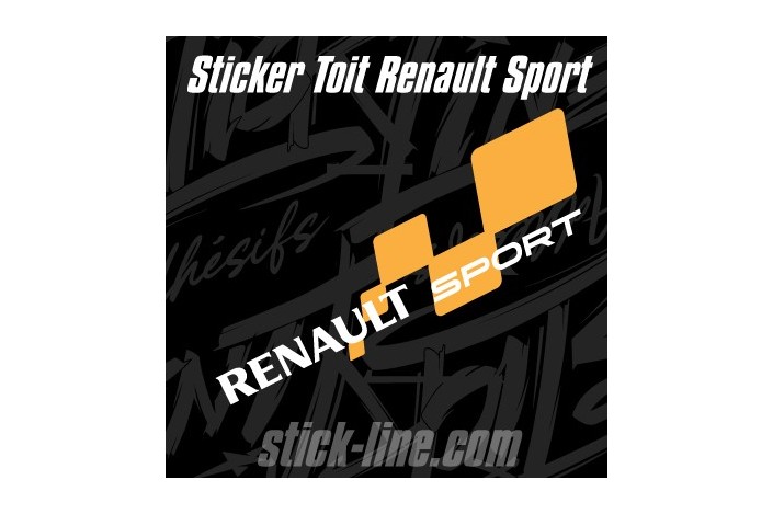 Sticker Toit Renault Sport  2 - 37x120cm | Stickline Adhésifs