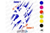 Sticker Toit Peugeot Sport Bleu 49x77cm – Stickline Adhésifs
