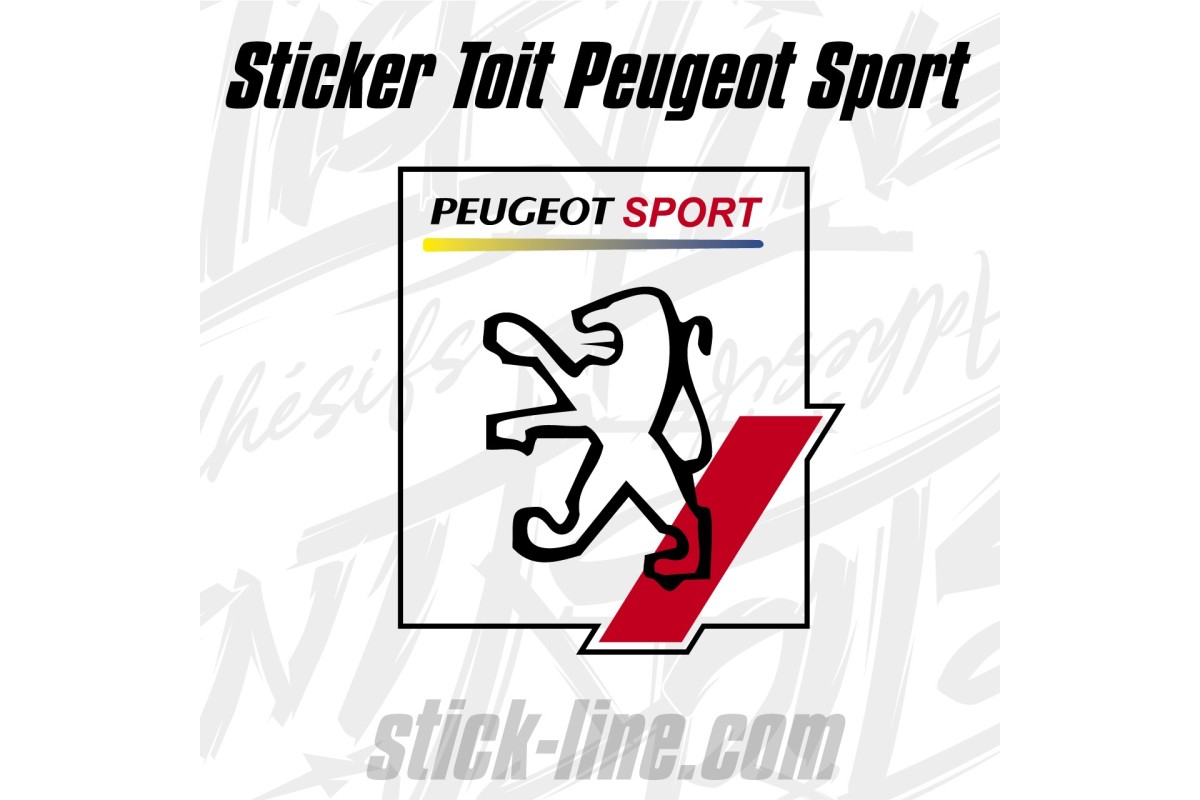 Sticker Toit Peugeot Sport 82x75cm Noir – Stickline Adhésifs